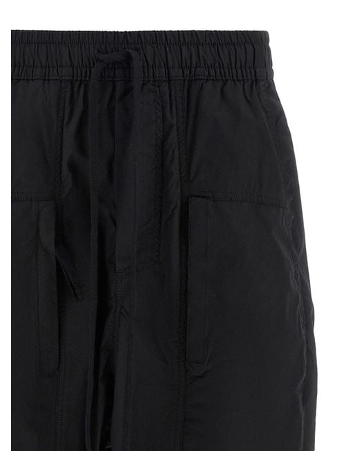 Thom Krom Black 34 Drawstring Low-Crotch Pants for men