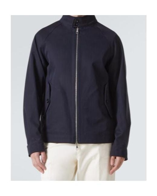 Dunhill Blue Reversible Cotton Herrington Jacket for men