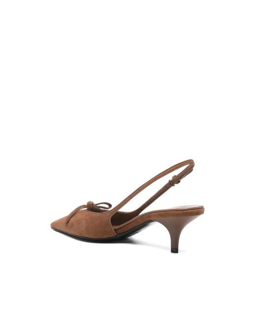 Miu Miu Brown Bow Slingback Pumps