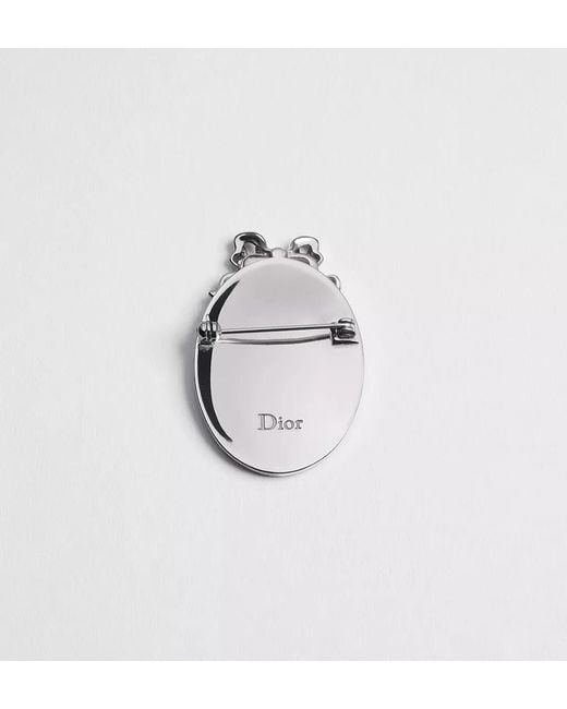 Dior Gray Médaillon Brooch for men