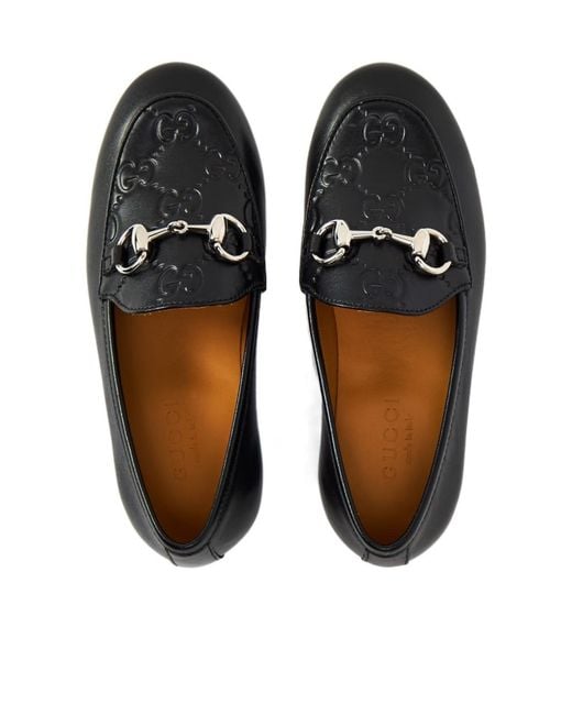 Gucci Black Kids Slip-On Metal Accent Loafers for men