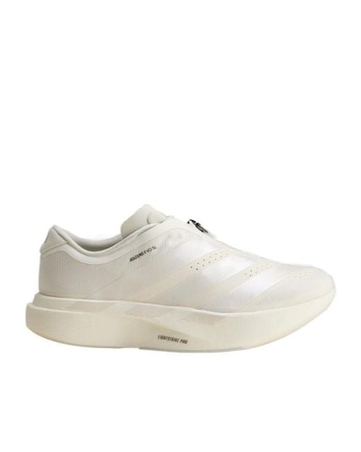 Adidas White Adizero Evo Sl Zip-Up Sneakers