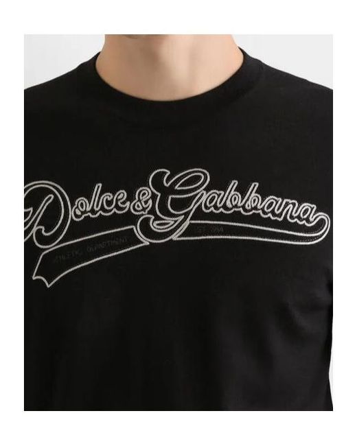 Dolce & Gabbana Black Logo Knitted Sweater for men