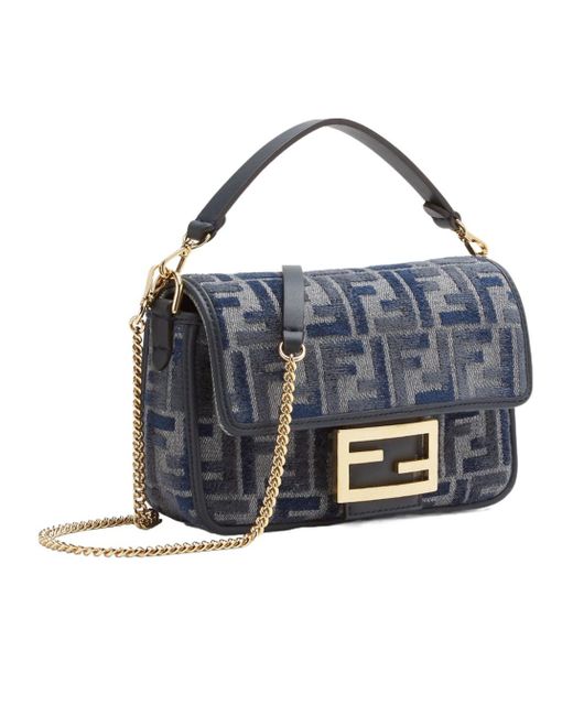Fendi Blue Dark Ff Chenille Bag
