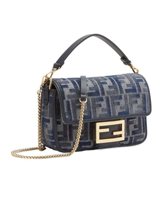 Fendi Blue Dark Ff Chenille Bag