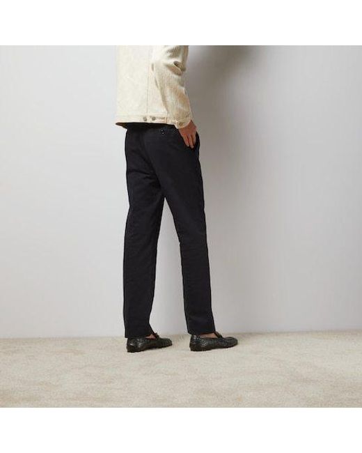 Gucci Blue Drill Chino Trousers for men