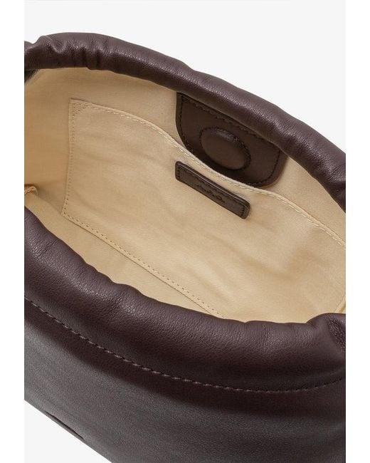 A.P.C. Brown Ninon Logo Embossed Mini Shoulder Bag