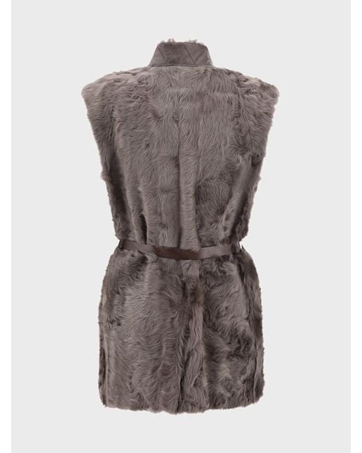 Brunello Cucinelli Brown Fur Vest