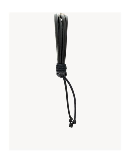 Saint Laurent Black Cassandre Multi-Strand Bracelet for men