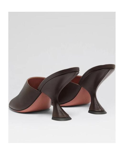 AMINA MUADDI Brown Taylor Slipper 90 Nappa