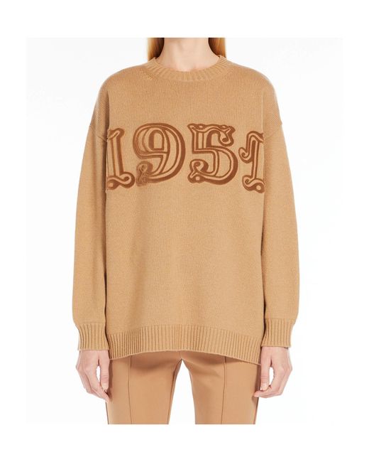 Max Mara Natural Wool And Cashmere Jumper