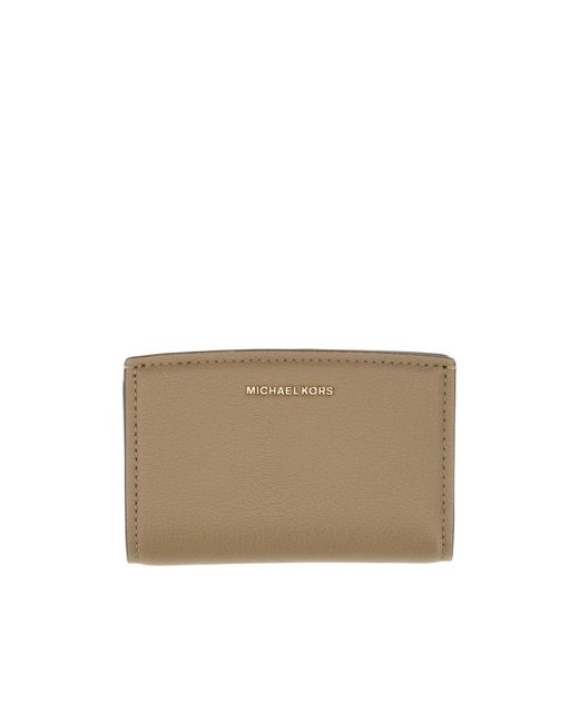 MICHAEL Michael Kors Natural Bryant Medium Pebbled Leather Wallet