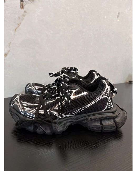 Balenciaga Black 3Xl Lace-Up Sneakers for men