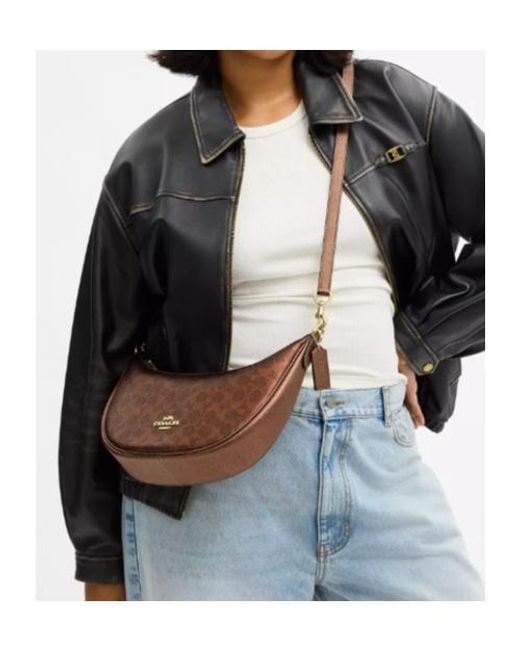COACH Brown Aria Shoulder Bag