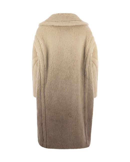 Max Mara Natural Gatto Gradient Double-Breasted Teddy Coat