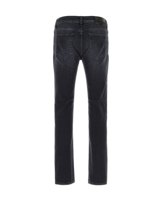 Pt Pantaloni Blue Faded-Effect Slim-Fit Jeans for men