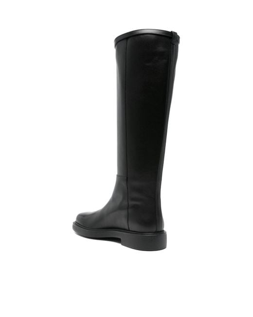 Tod's Black Round Toe Boots
