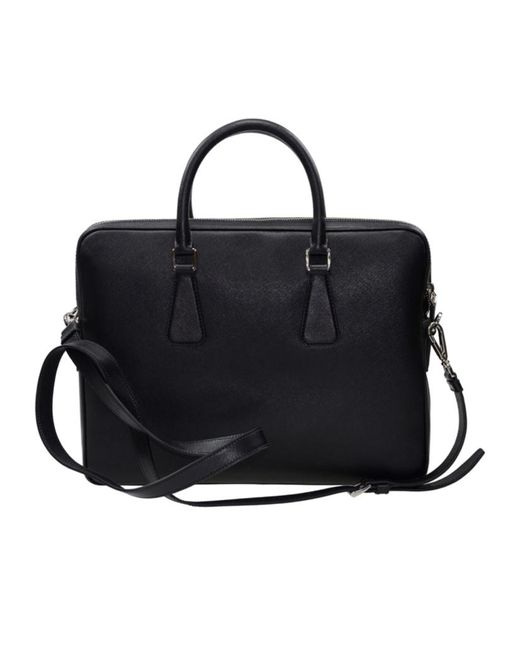 Prada Black Zippered Shoulder Bag for men