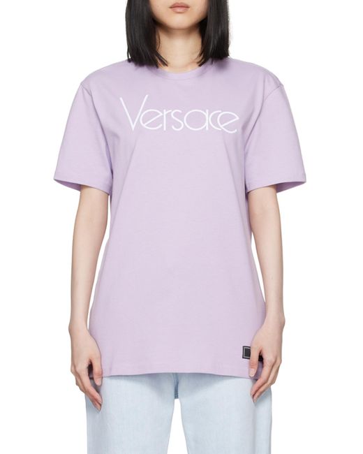 Versace Purple 1978 Re-Edition Logo Short-Sleeve T-Shirt