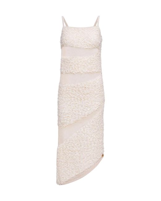 Dion Lee White Mesh-Stitched Dress