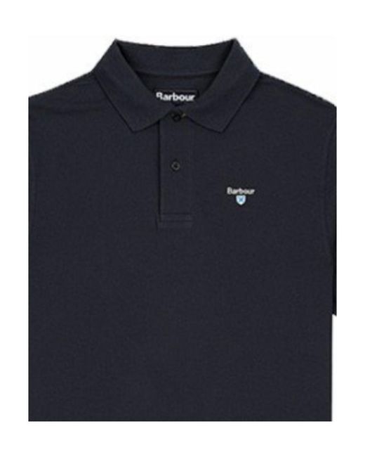 Barbour Blue Button-Down Polo Shirt for men