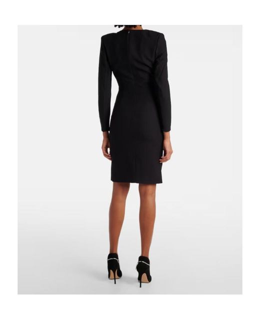 Roland Mouret Black Embellished Midi Dress