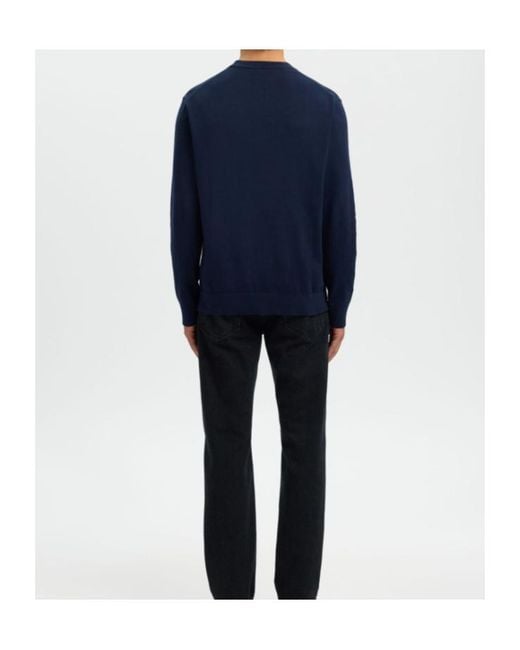 SELECTED Blue Long-Sleeved Sweater for men