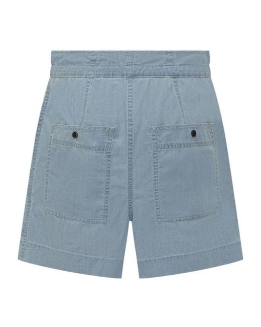Isabel Marant Blue Isabel Marant Étoile Valdina Drawstring Denim Shorts