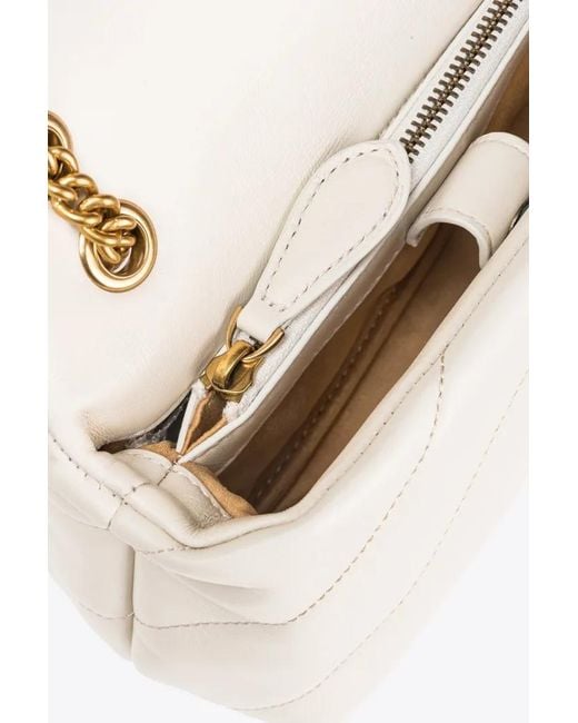 Pinko Natural Love Puff Quilted Mini Shoulder Bag