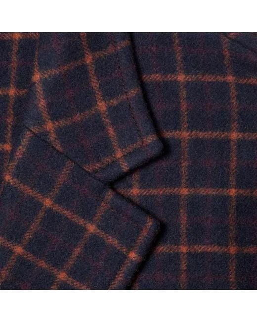 Gucci Blue Single-Breast Check Wool Jacket for men