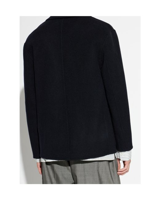 Officine Generale Blue Officine Générale Maxwell Double-Breasted Coat for men