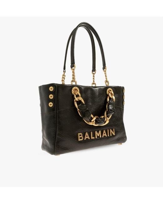 Balmain Black 1945 Soft Small Handbag
