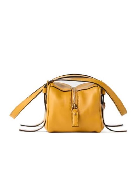 Versace Yellow Emblème Nappa Bowling Bag