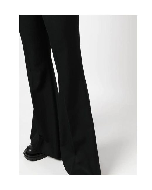 Prada Black Logo-Plaque Cropped Tailored Trousers