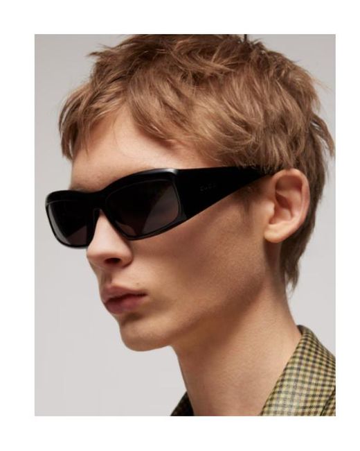 Gucci Black Rectangular Frame Sunglasses for men