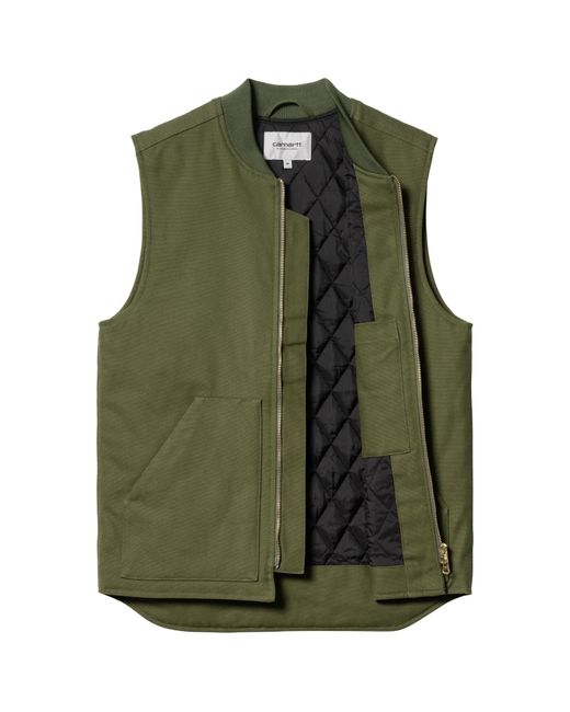 Carhartt Green Logo Patch Zipped Gilet for men