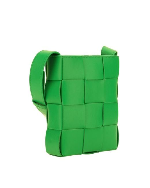 Bottega Veneta Green Mini Cassette Crossbody Bag for men