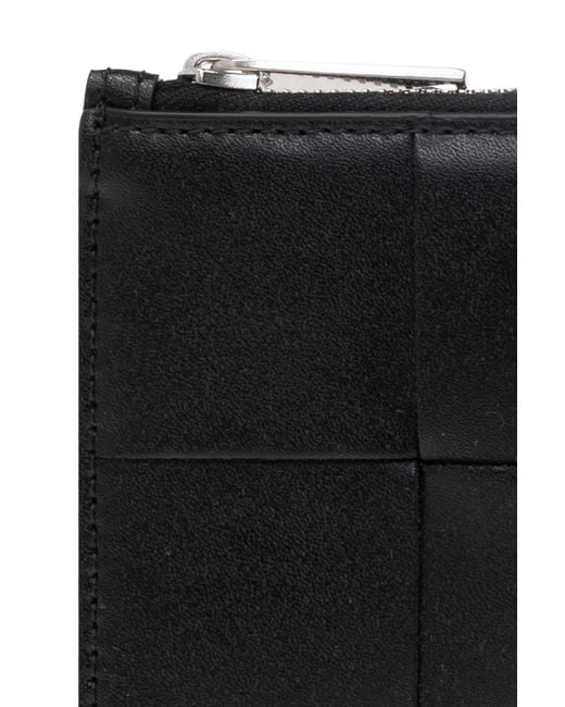 Bottega Veneta Brown Intrecciato Zipped Card Holder for men