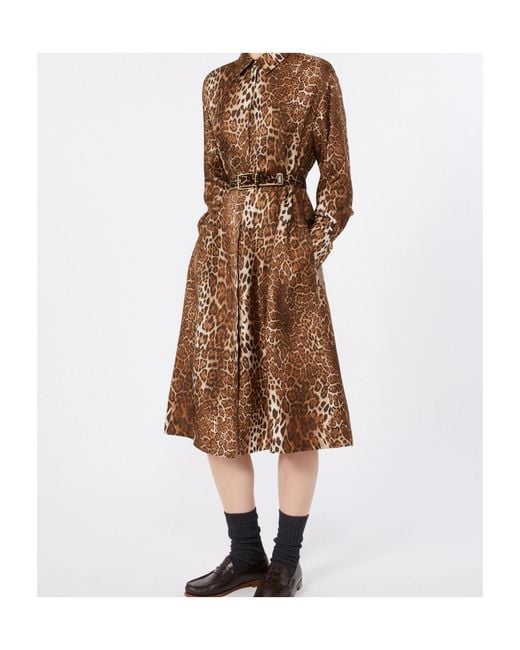 Max Mara White Leopard Print Belt