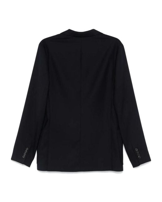 Paul Smith Blue Curved Hem Button-Up Blazer for men