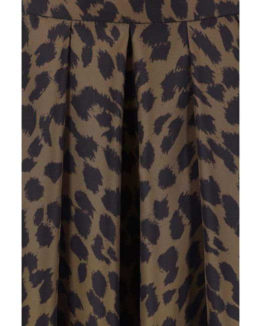 Aspesi Brown Printed Pleated Skirt