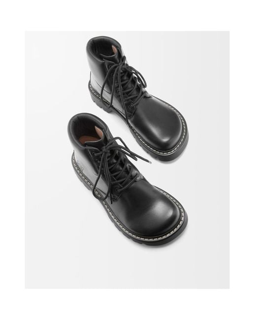 Loewe Black Sierra Combat Ankle Boots for men