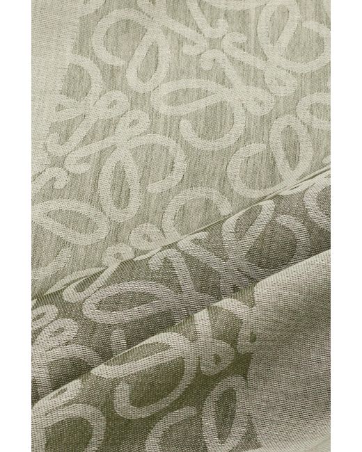 Loewe Green Cotton Beach Towel