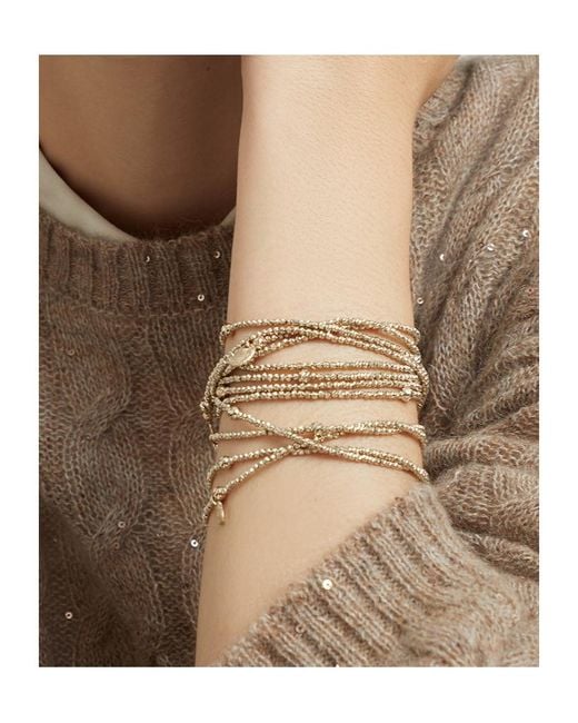 Brunello Cucinelli Metallic Sterling Wrap Bracelet