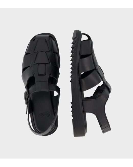 Paraboot Black Round-Toe Sandals