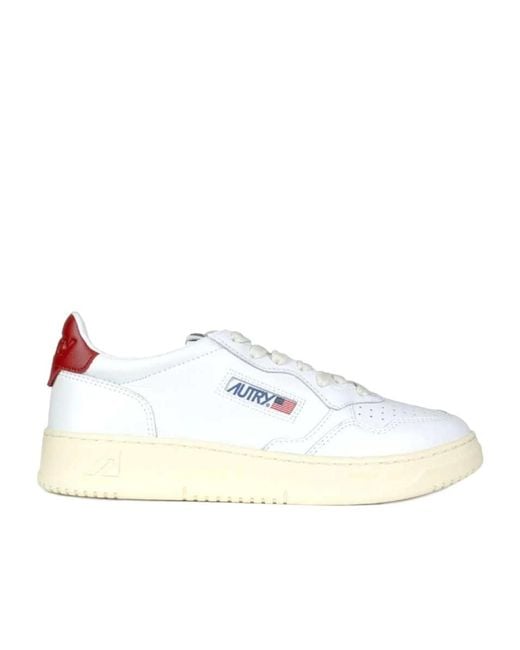 Autry White Medialist Low-Top Sneakers