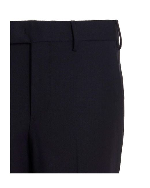 Pt Pantaloni Blue Pt Torino Master Creased Wool Pants for men