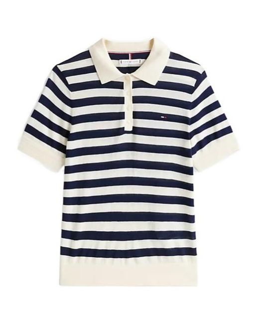 Tommy Hilfiger Blue Striped Polo Shirt