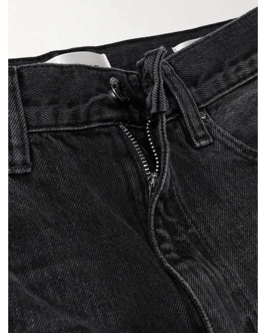 FRAME Blue Frayed High-Waist Jeans
