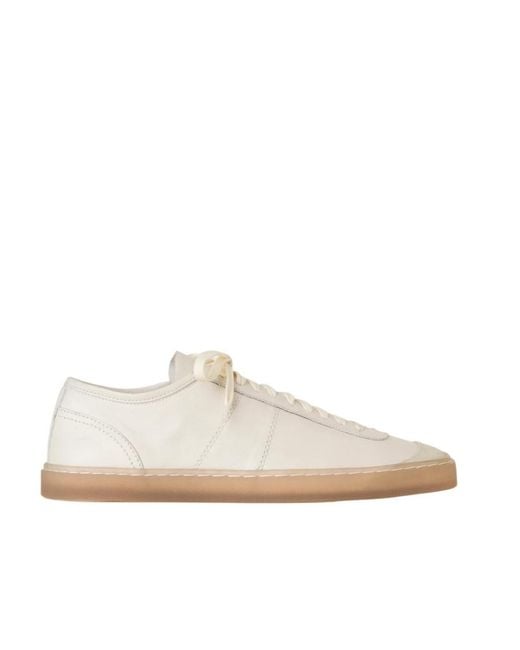Lemaire White Linoleum Leather Sneakers